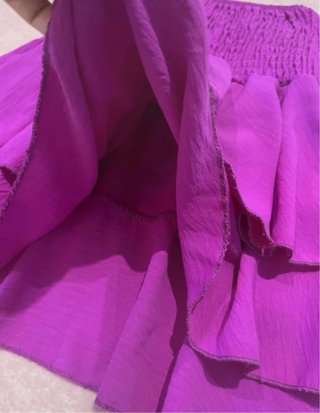 Falda buganvilla fruncida a capas volantes talla S
