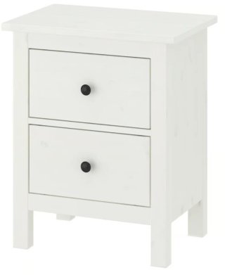 Comodino Hermes bianco in legno