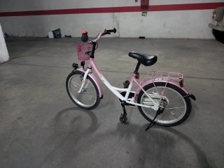 Bicicleta infantil rosa 18 pulgadas