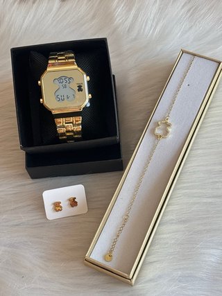 Conjunto Tous: Reloj, Pulsera y Pendientes
