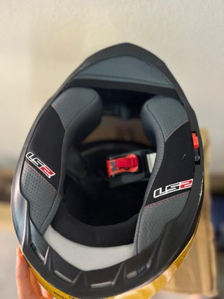 Casco Moto Integral Amarillo Dorado LS2