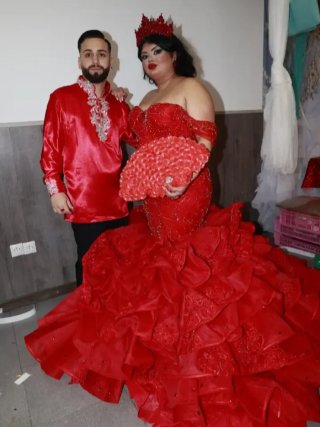 Vestido de Novia Gitana Rojo