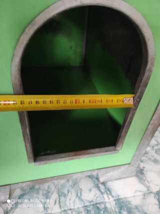 Cuccia per cane verde e argento