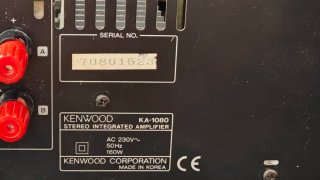 Amplificador vintage HiFi Stereo Kenwood KA-1080