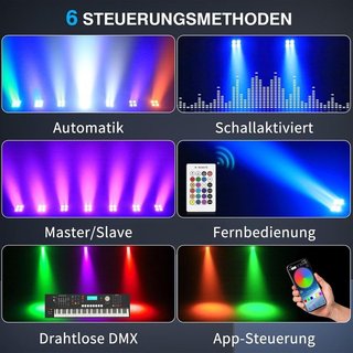 Foco LED batería RGBWA+UV 4x10W inalámbrico NUEVO