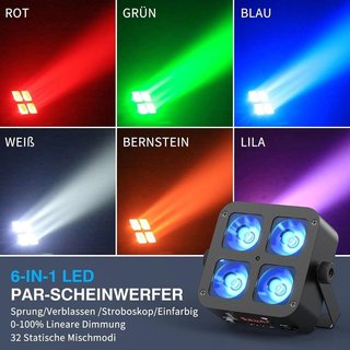 Foco LED batería RGBWA+UV 4x10W inalámbrico NUEVO