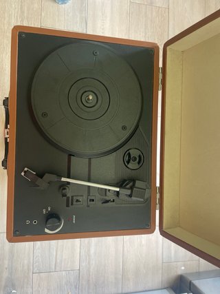 Tocadiscos Maleta Retro Marrón