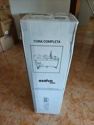 Cuna de viaje Asalvo Baby gris a estrenar