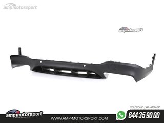 DIFUSOR TRASERO CON COLAS NEGRAS PARA MERCEDES GLC X253 NEGRO MATE