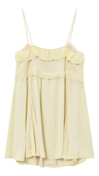 Vestido amarillo con volantes talla M