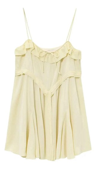 Vestido amarillo con volantes talla M