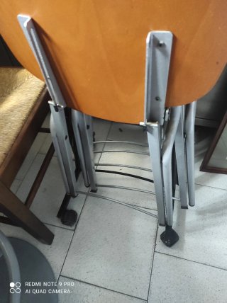 6 Sedie Pieghevoli Mia Legno e Metallo