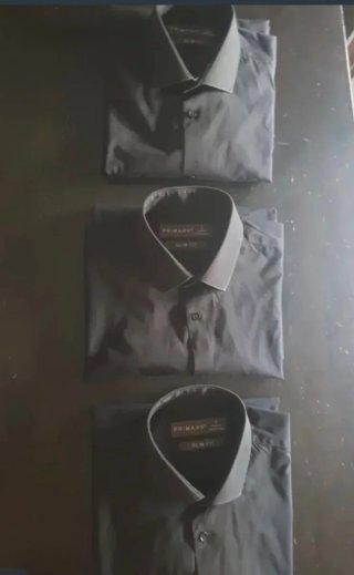 Camicie uomo - nere - taglia S - 3 pezzi