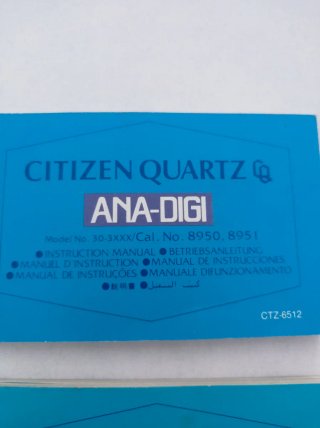Libretti istruzioni Citizen ANA-DIGI