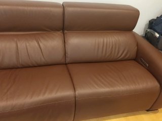 Divano in pelle relax a 3 posti