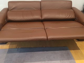 Divano in pelle relax a 3 posti