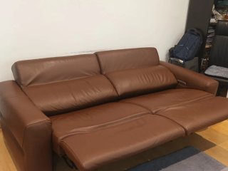 Divano in pelle relax a 3 posti