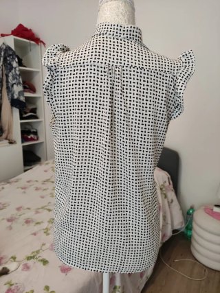 Camicetta fantasia bianco e nero