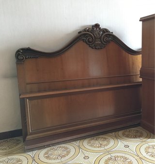Testiera e pediera letto matrimoniale in legno