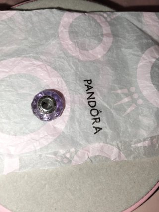 Pandora Charm Cristal Murano Morado y Plata 925