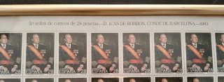 Pliego 50 Sellos D. Juan de Borbón 1993