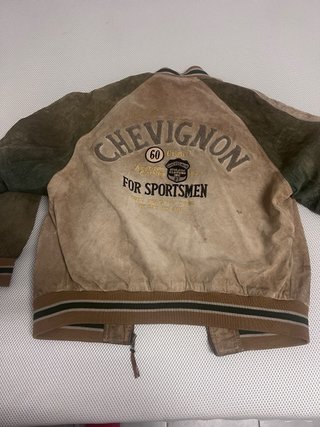 Chaqueta Chevignon ante marrón y verde