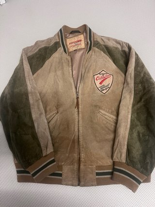 Chaqueta Chevignon ante marrón y verde