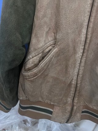 Chaqueta Chevignon ante marrón y verde