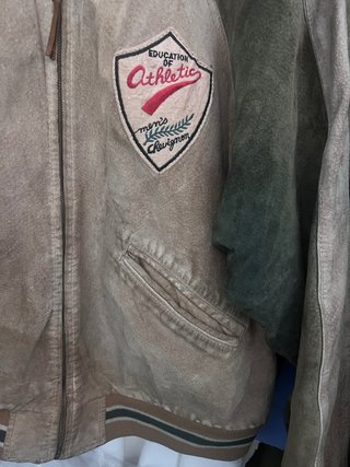 Chaqueta Chevignon ante marrón y verde