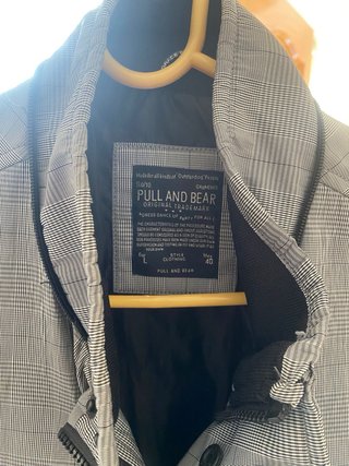 Chaqueta Pull&Bear cuadros gris hombre