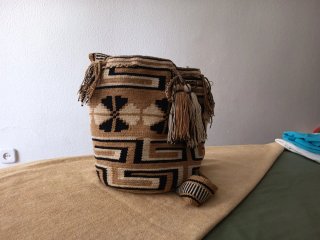 Bolso Wayuu Marrón y Negro