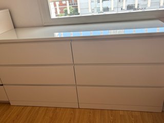 2 Cómodas MALM Ikea Blancas,3 cajones.Como NUEVAS