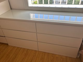 2 Cómodas MALM Ikea Blancas,3 cajones.Como NUEVAS
