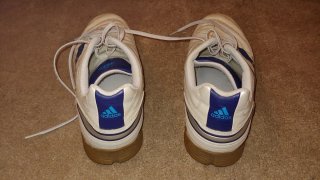 Scarpe Adidas sneakers bianche e blu