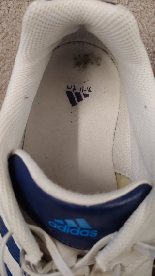 Scarpe Adidas sneakers bianche e blu