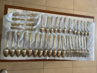 Cucharas de alpaca, lote