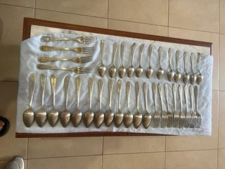 Cucharas de alpaca, lote