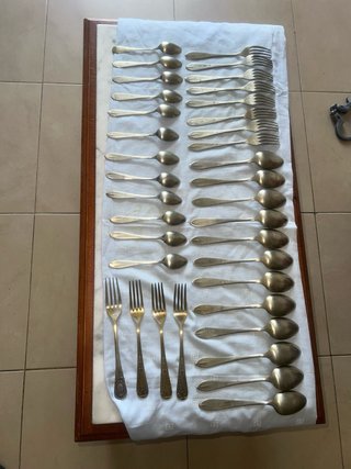 Cucharas de alpaca, lote