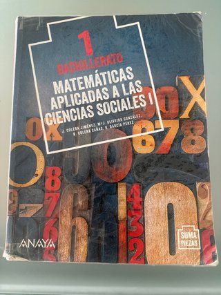 Matemáticas aplicadas a las ciencias sociales I...