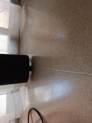 Cabecero de tela negro y gris