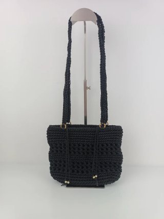 Bolso crochet estilo cartera doble asa