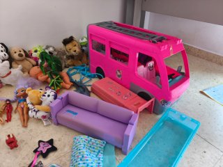 Lote Juguetes Niña Muñecas Peluches Accesorios