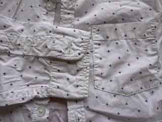 Camisa blanca con aviones 6 años