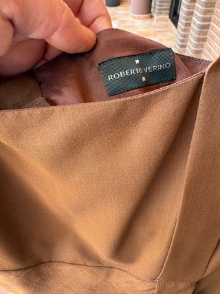 Vestido Adolfo Domínguez marrón elegante T36