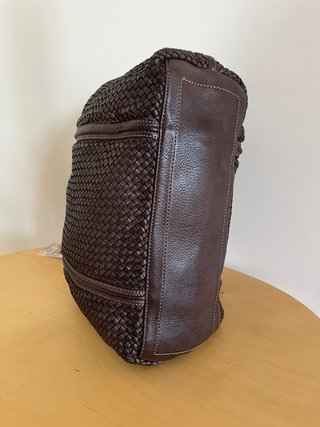 Bolso piel marrón oscuro
