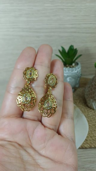 Pendientes Zarina Vintage Chapado Oro 18k