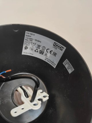 Lámpara colgante cristal gris IKEA