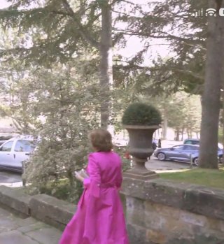 Vestido Charo Azcona fiesta rosa fucsia