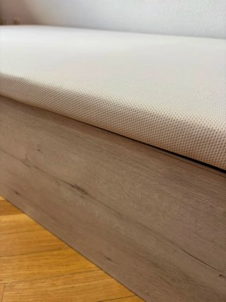 Canapé cama 105cm madera gris y tela