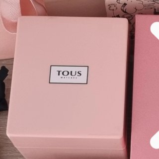 Caja para reloj Tous rosa de plástico duro